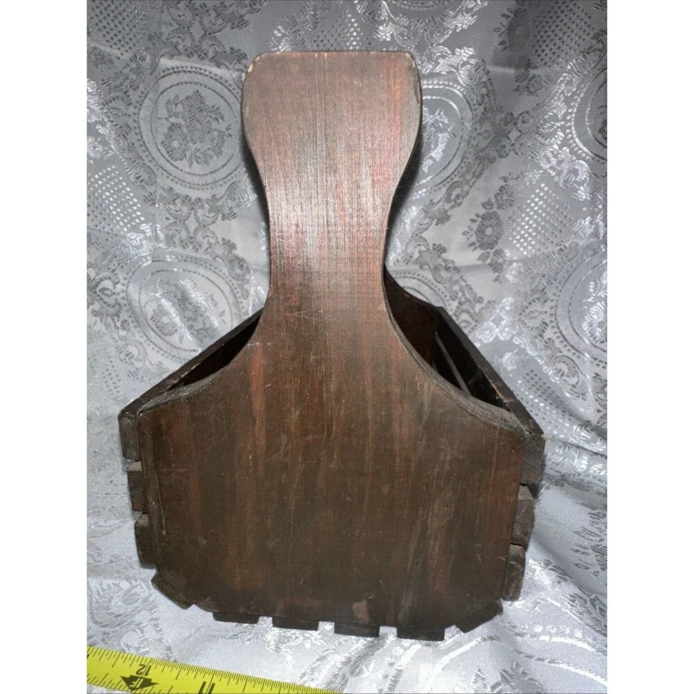 Brown Wooden Box Container with Handle For Multi Purpose